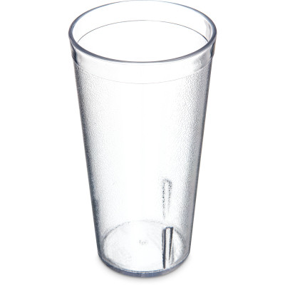 Carlisle 522007 20 Oz. Clear SAN Plastic Textured Exterior Stackable Tumbler