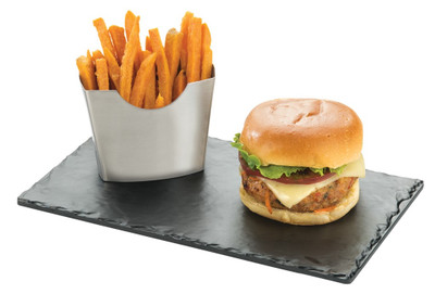 Cal-Mil 1522-712-65M
 Melamine
 Black
 Rectangular
 Faux Slate Serving Board