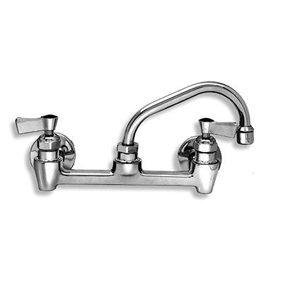 Fisher 53139 Stainless Steel Wall Mount 8" Adjustable Centers Faucet With 12" Swing Spout