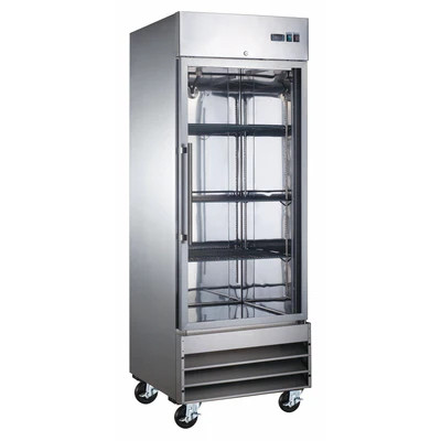 Admiral Craft USRF-1D-G 29" W 1-Section Glass Door Reach-In U-STAR Refrigerator - 2.6 Amps