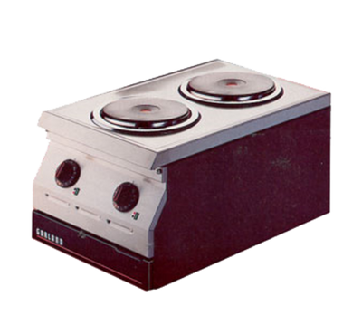 Garland ED-15THSE 15" W x 11.25" H x 24" D Stainless Steel with 2 Burners Electric Countertop Designer Seres Hotplate - 208 Volts