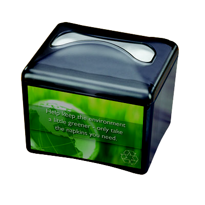 San Jamar H4003TBK Inter Fold Tabletop Napkin Dispenser Translucent Black Pearl
