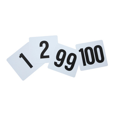 Winco TBN-100 Table 4&quot; W Plastic Table Numbers Set
