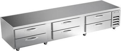 Beverage Air WTRCS112HC 112"W Six Drawer Worktop Cook Stand Refrigerator