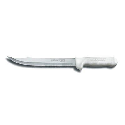 Dexter 13563 9" Scalloped Edge Utility Slicer with White Handle