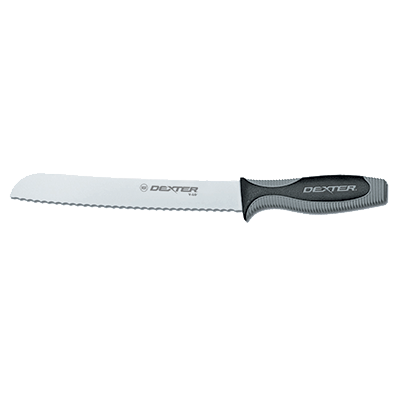 Dexter 29313 8" Scalloped Edge V-Lo Bread Knife with Soft-to-the-touch Handle