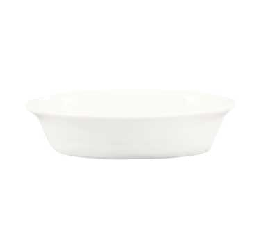 CAC China BKW-9 9 Oz. Bone White Ceramic Oval Baking Dish (3 Dozen Per Case)