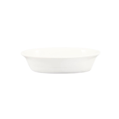CAC China BKW-9 9 Oz. Bone White Ceramic Oval Baking Dish (3 Dozen Per Case)