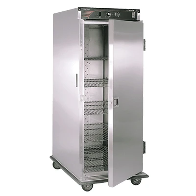 Cres Cor H137S96BC 96 Covered Plates Stainless Steel Single Door Insulated Mobile Banquet Cabinet - 125 Volts