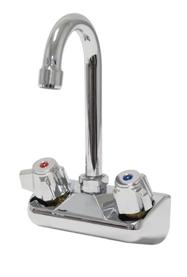Advance Tabco K-59-EC-X 4" Centers Splash Mounted Special Value Faucet with 3.5 Gooseneck Spout