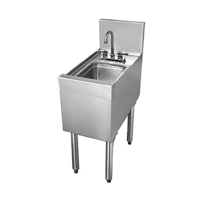 Glastender SWB-12 Stainless Steel Underbar Wet Waste Sink Unit - 12"W x 24"D