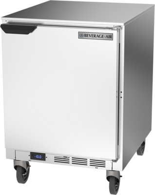 Beverage Air UCF24AHC 24"W One-Section Stainless Steel Door Undercounter Freezer