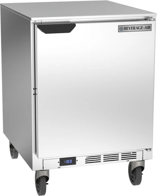 Beverage Air UCF24AHC 24"W One-Section Stainless Steel Door Undercounter Freezer