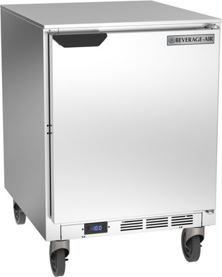 Beverage Air UCF24AHC 24"W One-Section Stainless Steel Door Undercounter Freezer