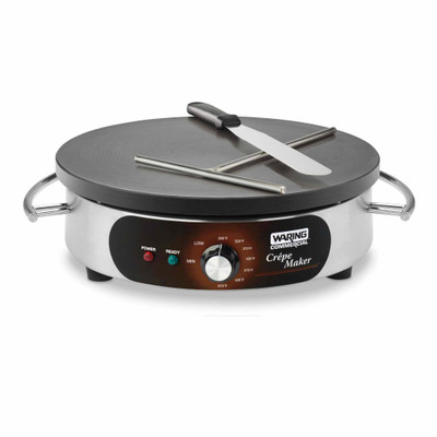 Waring WSC165BX 16" Electric Cast Iron Cook Surface Crepe Maker - 208 Volts