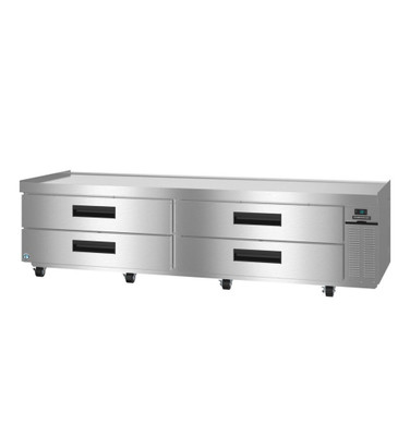 Hoshizaki CR98B Steelheart 98" W All Stainless Steel 2-Section with 4 Drawers Refrigerated Equipment Stand - 115 Volts