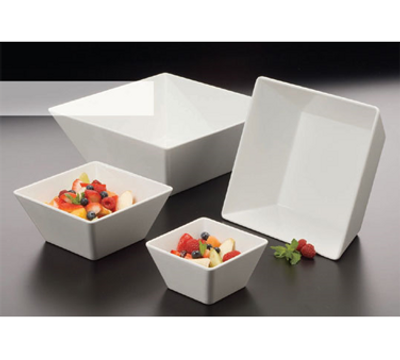 American Metalcraft MELSQ94 125 Oz. Plastic White Square Endurance Bowl