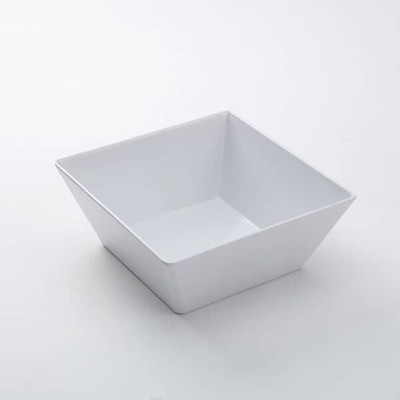 American Metalcraft MELSQ94 125 Oz. Plastic White Square Endurance Bowl