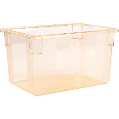 Carlisle 10624C22 21 1/2 Gal. Polycarbonate Transparent Yellow Storplus Food Storage Box