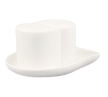 CAC China PSP-3 Bone White Porcelain Goldbook Salt and Pepper Shaker Set (12 Set Per Case)