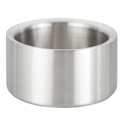 Winco DWCC-5 Round Stainless Steel Wine Coaster 4.63" Dia. x 2.63" H