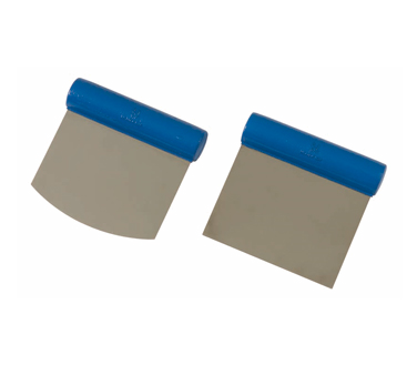 Matfer Bourgeat 112903 Dough Scraper 4-3/8"L x 4-1/2"W Flexible Blade Rounded Cut Polyamide Handle Stainless Steel
