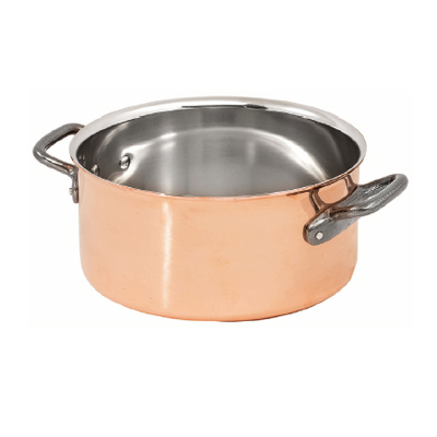 Matfer Bourgeat 367020 3.5 Qt. Stainless Steel or Copper Bourgeat Casserole Pan