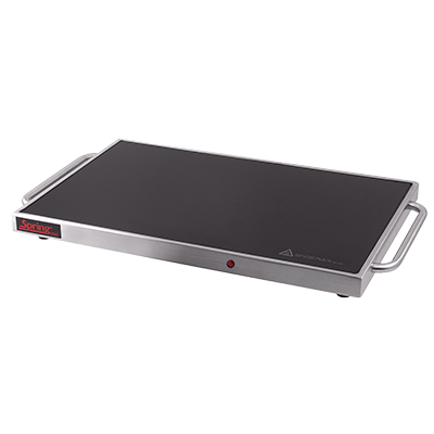 Spring USA ST-1220 Warming Tray 24"W X 13-3/4"D X 1-3/4" Tall Tempered Glass Surface 110-120V/60/1-Ph Silver Stainless Steel Body