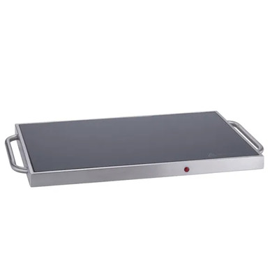 Spring USA ST-1220 Warming Tray 24"W X 13-3/4"D X 1-3/4" Tall Tempered Glass Surface 110-120V/60/1-Ph Silver Stainless Steel Body