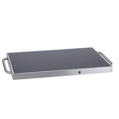 Spring USA ST-1220 Warming Tray 24"W X 13-3/4"D X 1-3/4" Tall Tempered Glass Surface 110-120V/60/1-Ph Silver Stainless Steel Body