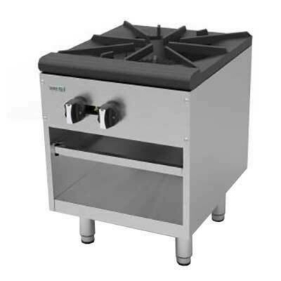 Asber AESP-18-2-NG 18" W Stainless Steel Natural Gas Stock Pot Range - 90,000 BTU