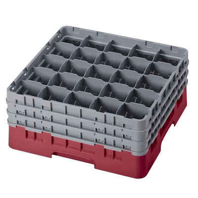 Cambro 25S738416 Camrack Glass Rack With (3) Soft Gray Extenders - 3 Cases