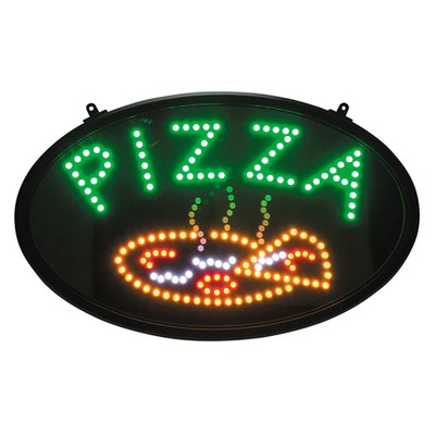 Winco LED-11 14"W x 1-3/4"H Oval Led Sign