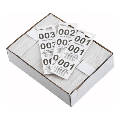 Winco CCK-5WT Coat Check White  ( 500 pieces per Box)