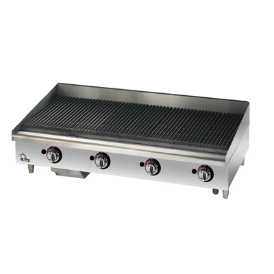 Star 6048CBF Star-Max® 48" Gas Countertop Charbroiler with Adjustable Control Valves - 120,000 BTU