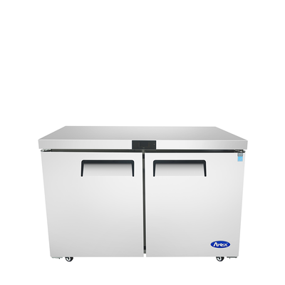 Atosa MGF8402GR 13.38 Cu. Ft. Solid Door Reach-In Undercounter Refrigerator - 115 Volts