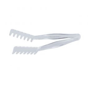 CAC China STKU-11C 11" L Clear Plastic Spaghetti Tong (144 Each Per Case)