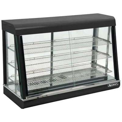 Admiral Craft HD-48 47.25" L x 20.38" W x 31.75" H Heated Display Case Countertop Electric Front &amp; Rear Sliding Doors- 120 Volts