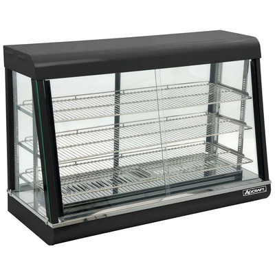 Admiral Craft HD-48 47.25" L x 20.38" W x 31.75" H Heated Display Case Countertop Electric Front &amp; Rear Sliding Doors- 120 Volts
