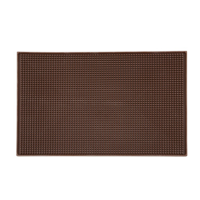 Winco BM-1812B 18" x 12" Brown Rubber Service Mat