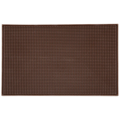 Winco BM-1812B 18" x 12" Brown Rubber Service Mat