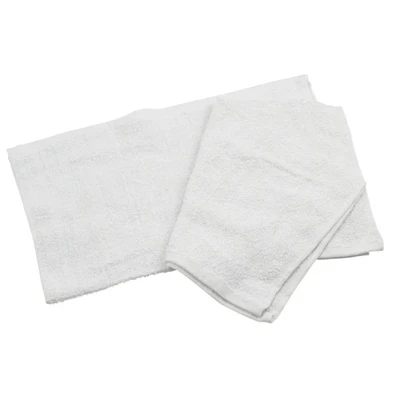 Winco BTW-30 16" x 19" White Cotton Bar Towel (Contains 1 Dozen)