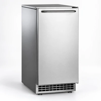 Scotsman CU50PAX-1 14-7/8" Air-Cooled Undercounter Gourmet Cube Ice Machine with 26 Lbs. Storage Bin and Built-In Pump Drain - 65 Lbs/Day, 115V