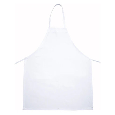 Winco BA-3226WH White Bib Apron - 33"L x 26"W
