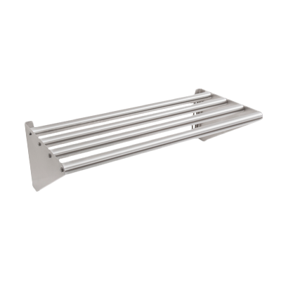 John Boos BHS1672-T Shelf Tubular Wall Mount 72"W End Brackets 16/300 Stainless Steel