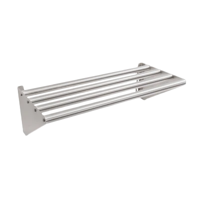 John Boos BHS1672-T Shelf Tubular Wall Mount 72"W End Brackets 16/300 Stainless Steel