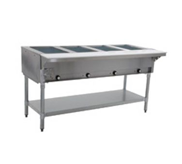 Eagle Group DHT4-120 4 Pan Electric Hot Food Table Open Shelf Base - 120 Volts