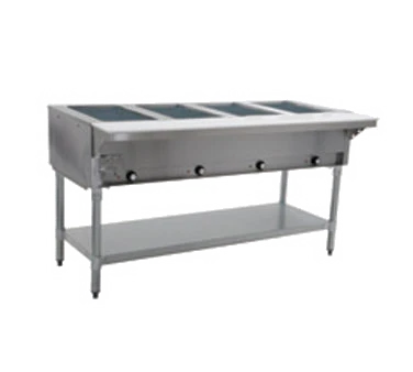 Eagle Group DHT4-120 4 Pan Electric Hot Food Table Open Shelf Base - 120 Volts