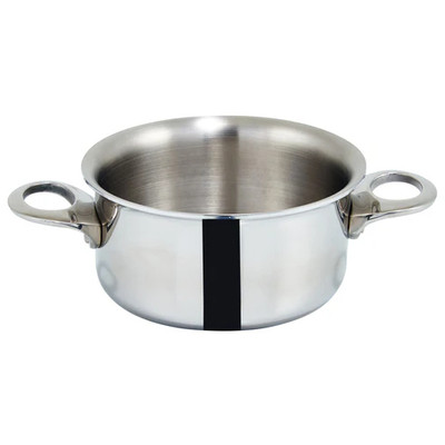 Winco DCCR-3S
3-3/4"
15 Oz.
Aluminum / Stainless Steel
Round
Mini Casserole