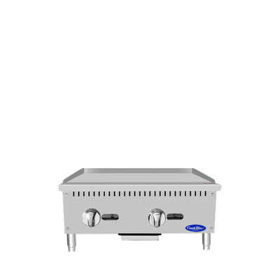Atosa ATMG-24 24" W Stainless Steel Liquid Propane Countertop CookRite Heavy Duty Griddle - 60,000 BTU